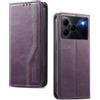 MOJIA Custodia per Doogee Note 56 / Note 56 Plus/Note 56 Pro, Cover Wallet in PU Pelle [Standard Business], Protezione Totale, con Funzione Stand e Chiusura Magnetica. Purple