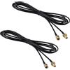 Futheda 2 Pezzi Cavo RP-SMA Maschio a RP-SMA Femmina Paratia RG174 Cavo Antenna Coassiale Prolunga WiFi 3m per Scheda Wireless Mini PCI Express PCIE Scheda di rete Adattatore WiFi Router WiFi