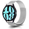 NicMool Cinturino 20MM per Samsung Galaxy Watch 7/6/5/4 40mm 44mm/FE/5 Pro, Braccialetto Magnetico in Acciaio Inossidabile per Watch 6 Classic/4 Classic - Argento