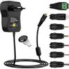 cshare Blocco di alimentazione universale cshare 40 W da AC a DC 3 V, 4,5 V, 5 V, 6 V, 7,5 V, 9 V, 12 V, adattatore di alimentazione a commutazione con porta USB 5 V 1 A e 7 punte per 3 V fino a 12 V