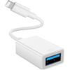 Vecbmn Adattatore Lightning USB, Lightning a USB Adattatori OTG Cavo USB Camera Adapter, A-dattatore U-S-B per iPhone, per iPad U-S-B Stick SD Lettore di schede Tastiera Mouse - White
