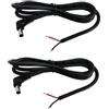 TASSFROO Confezione da 2 cavi di prolunga DC, 5,5 mm x 2,1 mm, 90 gradi, DC Power Pigtails, cavo di prolunga ad angolo retto, cavo di alimentazione di ricambio per monitor, striscia LED
