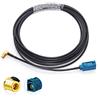 Eightwood Antenna DAB Cavo Fakra Z Femmina a SMB Maschio Angolo retto RG174 500 cm Compatibile per Antenna Topper DAB per auto AM/FM Blaupunkt Pioneer Clarion Alpine