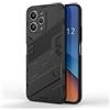 ESTH® Custodia per Xiaomi Redmi 12 4G/Redmi 12 5G con Supporto [Compatibile con Supporto Magnetico per Auto] Cover Paraurti PC + TPU, Nero