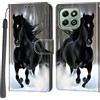 Haninsuze Cover per Honor X6b 4G, Custodia Interno TPU Antiurto Portafoglio con Disegni [schede Fessura] [Supporto Stand] Cover Libro in PU Pelle (Cavallo)