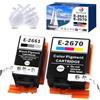 Nextpage Wf-110w Cartucce T266 T2661 compatibili con Epson T2661 T2670 T266 2661 266 Nero per stampante Epson Workforce WF-110W WF-100W wf 110 (1 nero, 1 tre colori)