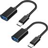 HDXH 2 adattatori da USB C a USB 3.2, cavo OTG da USB C Thunderbolt 3 a USB3.2, 10 Gbps in alluminio, adattatore OTG compatibile con Pro 2022 Galaxy S22/iPad Air/MacBook e altri dispositivi di tipo C