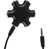 leruiyezs 5-Jack Multi Cuffie Audio Splitter,Sdoppiatore Cuffie 3,5mm, Adattatore Audio Multi per Smartphone,20cm,Nero,Tablet,PC,TV,MP3,MP4,Laptop,Adattatore Jack,Connettori Placcati Oro