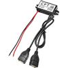 Heemol Adattatore USB da 12V a USB,Adattatore USB da 12V a 5V 3A 15W DC Buck Converter da CC a DC (DoppioUSB)