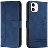 Bravoday Cover per iPhone 12 Mini, Flip Custodia in Pelle PU Portafoglio Custodia per iPhone 12 Mini, con Slot per Schede, Blu