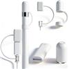 CJMUQHEHH Tappo di ricambio magnetico e adattatore di ricarica per Apple Pencil 1. Generation, accessorio con tappo di protezione in silicone e adattatore tether, compatibile con iPad Pencil e cavo Lightning