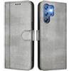 FANFO Custodia per Oukitel C1 / C1 Pro, Antiurto e Antigraffio, Cover Portafoglio in Pelle PU di Alta Qualità con Funzione Stand.- Gray