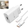 BOULESENM Caricabatterie rapido da 18 W, con cavo tipo C, 1,5 m, caricatore USB-C, compatibile con Xiaomi Note9, Samsung, Oppo, Google, Motorola, Realme,HTC,Sony, caricatore tipo C, per Honor Lite