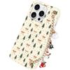 Yoedge Natale Cover con Cordino per iPhone 16 Pro Max 6,9, Natalizia Custodia con Laccio Tracolla Aesthetic Natalizie Albero di Natale Disegni, Silicone TPU Corda Protettiva Natalizie Case, Beige