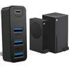 Megadream Hub USB 3.0 a 4 porte per Xbox Series X|S, adattatore di espansione splitter USB ad alta velocità da 5 Gbps per Xbox Series Accessori per dischi rigidi esterni, cuffie wireless e altro