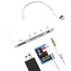 HOYULLI Adattatore da Lightning a USB (5 in 1) per iPhone 14 13 Pro Max SD lettore di schede 3,5 mm, jack TF Card Reader Micro SD OTG 3.0 per Apple MFi Certified per iPad Camera AUX Audio