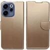 KEJI Cover Custodia per OPPO Reno 15F 5G, Cover Custodiaa Libro in Pelle Portafoglio con Supporto Flip Caso Supporto Stand Chiusura Magnetica Oppo RENO 15 FS 5G, Elegante (ORO)