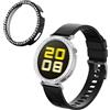 kwmobile Set da 2 Protezione Bordo Orologio Compatibile con Huawei Watch GT5 41mm / Watch GT4 41mm Smartwatch - Rivestimento Glitterato trasparente/nero