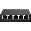 HORED PS504E - Switch Poe a 5 Porte, 4 Porte Poe, 802.3af, 802.3at, 48 V, 60 W, Trasmissione Fino a 250 Metri