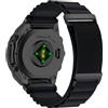 KiimLaa QuickFit 26mm Sportiva Cinturino per Garmin Fenix 8 Pro/Fenix 8 51mm/Fenix7XPro Solar/6X/5X, Nylon Cinturini di Ricambio per GARMIN Quatix 8 51mm/Tactix 8 51mm/Enduro 3/Descent Mk3i - Nero