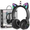JYPS Cuffie Bluetooth Bambina, Unicorno Cuffie Bambini senza Fili, con Orecchie da Gatto con Luce a LED, Wireless Cuffie Bluetooth Over Ear per Bambina/Bambino/Ragazze, con Slot per Schede SD