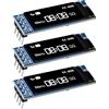 APKLVSR 3 moduli display I2C da 0,91, IIC I2C, modulo di visualizzazione OLED, 128 x 32, 3,3 V/5 V, per Arduino e altri microcontrollori (bianco)