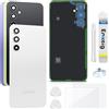 Enkeig Vetro Posteriore Sostituzione per Samsung Galaxy A54 SM-A546 Back Cover copribatteria + Kit di Riparazione(Bianco)