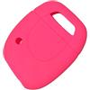 Happyit Cover in silicone per chiave auto per Renault Twingo Clio Master Kango 1 pulsante chiave remota (rosa)