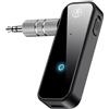 PADCR Adattatore Bluetooth per auto per chiamate vivavoce e ascolto di musica durante la guida, ricevitore Bluetooth Aux con Bluetooth 5.0 per auto, cuffie e altoparlanti