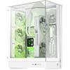 GAMEMAX T20 WH Case PC Gaming M-ATX 270° Vetro Temperato 90° Mainboard GPU Verticale 2×120mm ARGB 360mm Radiator SFX BTF-Ready PC Bianco per White Build