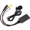 QUARKZMAN 1 set Adattatore AUX Bluetooth Auto con Microfono Interfaccia Audio Musicale per Alfa Romeo 159 2015 per Fiat 500 2007 ABS Nero Sostituire