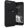 kwmobile Custodia Compatibile con Apple iPhone 7 Plus/iPhone 8 Plus Cover - Back Case Cellulare con Slot Porta Carte - Morbida in Silicone TPU nero