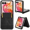 RonRun Cover Motorola Razr 50 Ultra, Custodia a Libro con Supporto Stand e Slot Porta Carte Case a Portafoglio Magnetica in Pelle PU Adatto per Motorola Razr 50 Ultra, nero