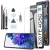 RongZy LCD Schermo per AMOLED Samsung Galaxy S20 Fe G780F di Ricambio Display Touch Screen Digitizer Parti di Riparazione per Galaxy S20 Fe 5G G781B LCD Display con Strumenti(6.5,Nero con Cornice)