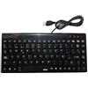 DOKI Hama - Mini Tastiera Piccola con Cavo, Regolazione Inclinazione, Presa USB Tipo A, 88 Tasti, Tasti Piatti, Colore Nero