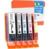Bubprint 5 Cartucce d'inchiostro compatibili per Canon PGI-580 CLI-581 XL Pixma TR7550 TR8500 TR8550 TS6100 TS6150 TS6151 TS6250 TS705 TS8150 TS8151 TS8250 TS9150 TS9155 TS9550 Multipack