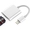 zoyuzan Adattatore per lettore di schede SD Lightning (2 in 1) micro SD Card Reader TF Camera Converter per iPhone 14 13 Pro Max Lettore di schede per Apple MFI Certified Cellulare Memory Accessori per iPad
