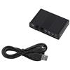 Dioche Adattatore Bluetooth Usb 6 5.1 Scheda Audio Nero Scheda Audio a 6 Canali Usb Adattatore di Uscita Audio Spdif Ottico Digitale Esterno per PC