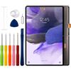 Duotipa Display LCD da 12,4, compatibile con Samsung Galaxy Tab S7 FE SM-T730, SM-T733, display LCD (nero, senza cornice), touch screen, montaggio con kit di strumenti di riparazione