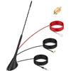 Yosoo Health Gear DAB DAB+ Antenna Auto, Digitale Antenna per Autoradio con 5m Cavo Coassiale, Connettori SMB/SMA e Presa DIN, Amplificatore Divisore Segnale Autoradio