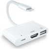 Uniytriox Unitrox Adattatore HDMI Cavo Digitale AV 1080P USB Adattatore Femmina OTG e Porta di Ricarica Supporto USB Flash Drive, Tastiera MIDI, Mouse, per iPhone 11 12 13 14 Xs XR X 8 7 6 5/Pad