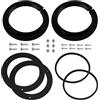 Aerzetix Set di 2 adattatori per altoparlanti Ø165 mm compatibile con Ford Mondeo Mk4 (BA7) / Mercedes A-class W169 / B-class T245