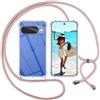 ISOI Cover con Cordino per Google Pixel 10, Custodia Trasparente con Collana Tracolla Laccio Collo Ultra Sottile Morbido TPU Silicone Antiurto AntiGraffio Case, Rosa