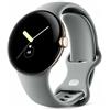 Google Pixel Watch - Orologio da polso Android con monitoraggio e analisi delle attività - Cassa in acciaio inox color champagne dorato con cinturino sportivo colore verde salvia, WiFi/BT