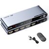 llano Switch HDMI 2.1 4K a 120 Hz HDMI con estrattore audio (ottico e uscita 3,5 mm, SPDIF 7.1Ch, alta velocità 48 Gbps), convertitore audio HDMI 4 in 1 Out compatibile con PS4/PS5 Xbox Roku (grigio)