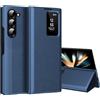 Nshkeji Custodia Smart View per Samsung Galaxy Z Fold 4 5G [Smart View] Cover Galaxy Fold 4 Clear View Flip Pelle in Libro Portafoglio Flip, Carta Fessura, Wallet per Samsung Z Fold 4 Custodie S View