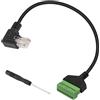 RUNCCI-YUN RJ45 Terminale a Vite,Connettore senza saldatura RJ45,RJ45 Ethernet 8P8C maschio a 8 pin Extender adattatore per AV CCTV DVR Cat6 Cat5 accoppiatore in linea(30cm curvatura a sinistra)