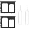 OTOTEC 2 set di doppio slot per schede SIM, supporto per scheda micro SD, ricambio con pin SIM, compatibile con Samsung Galaxy A32 5G 2021, nero