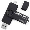 LEIZHAN Chiavetta USB 128GB,Flash Drive USB 2.0 OTG Memory Stick per Telefono Huawei Samsung Android Tablet Mac PC-Nero