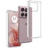 REY Cover in Gel TPU Trasparente per Motorola Edge 60 Fusion - Edge 60 - Edge 60s, Ultra Sottile 0,33 mm, Morbido Flessibile, Custodia Silicone